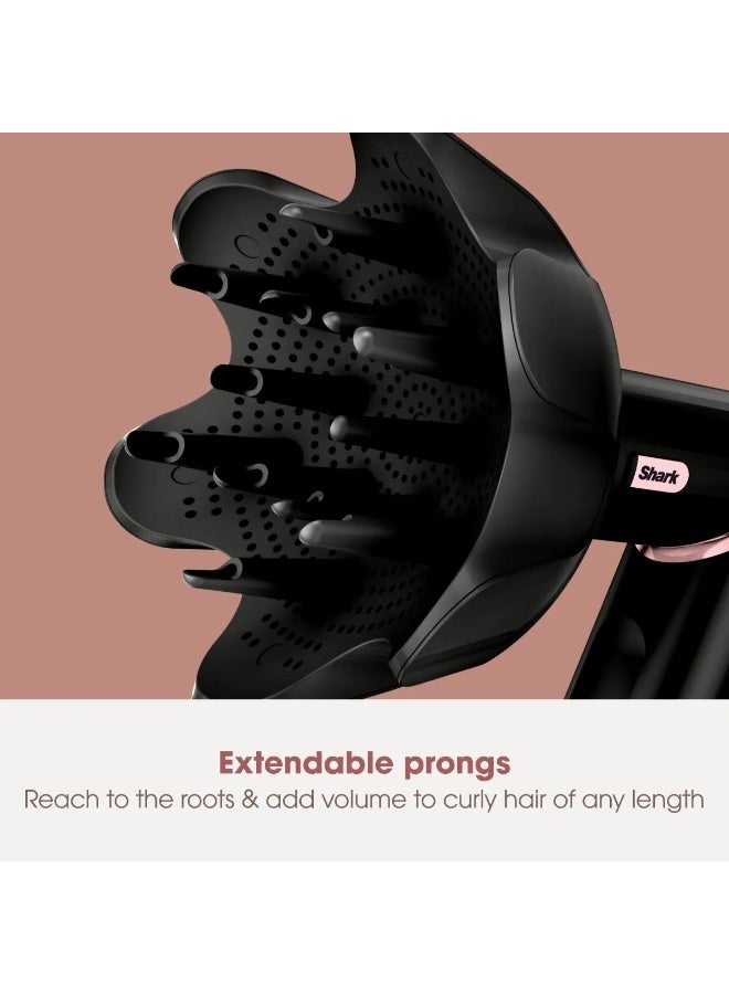 Shark FlexStyle 5-In-1 Air Styler & Hair Dryer With Auto-Wrap Curlers, Paddle Brush, Oval Brush, Concentrator, Diffuser Aand Sorage Case, No Heat Damage, Black, HD440ME - Image 3